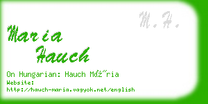 maria hauch business card